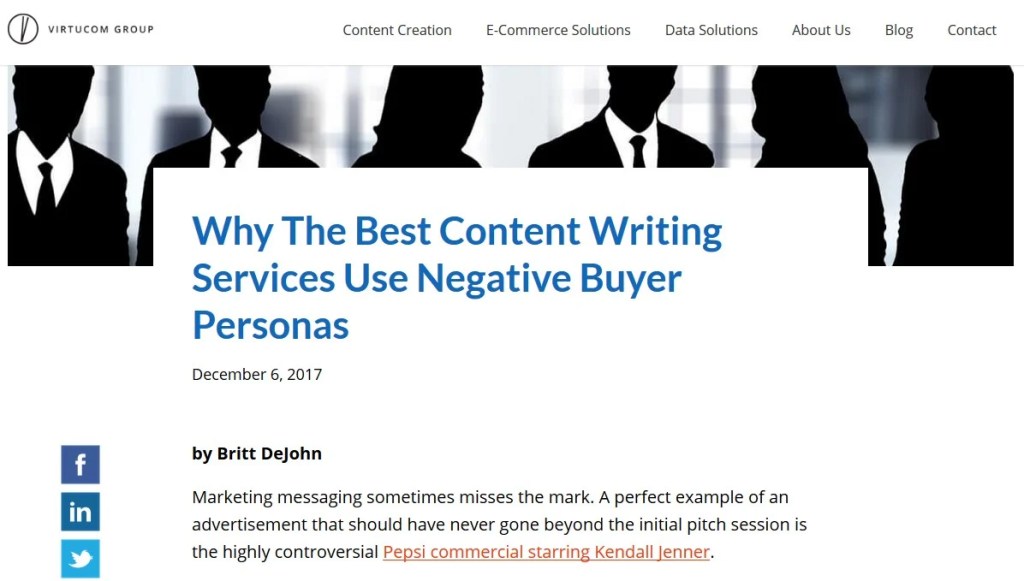 negative buyer personas; Virtucom Group Blog; Content Writers' Essentials for Achieving High Conversion Rates negative buyer personas; Virtucom Group Blog; Content Writers' Essentials for Achieving High Conversion Rates